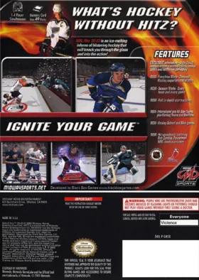 NHL Hitz 2003 box cover back